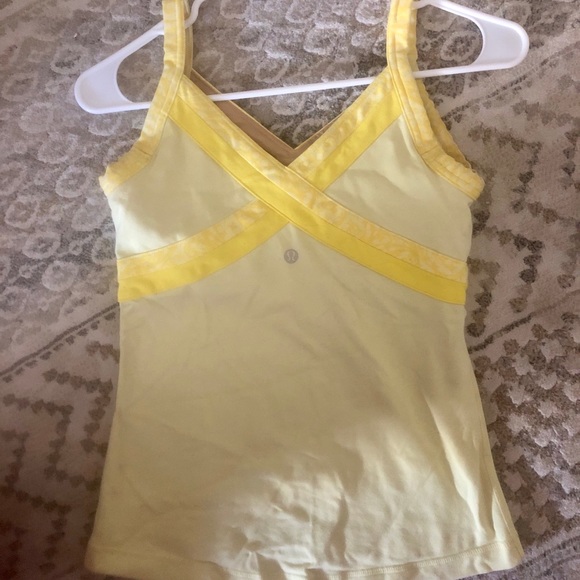 Lululemon Yellow Workout Tank - Picture 2 of 2